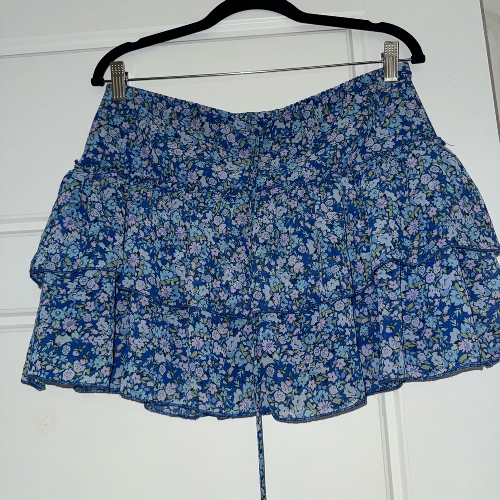 Wild Fable Blue and Purple Floral Skirt